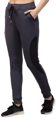 Bluecon Colorblock Women Grey Track Pants