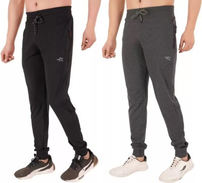 AHP Printed Men Black, Grey Track Pants