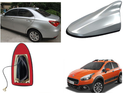 Shop Buy Shark Fin Roof top Signal Receiver AM/FM Antenna, Silver for Fiat Avventura Satellite Vehicle Antenna