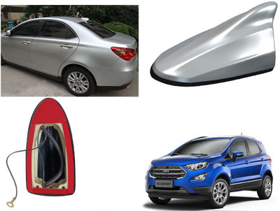 Shop Buy Shark Fin Roof top Signal Receiver AM/FM Antenna, Silver for Ford Ecosport 2017 Satellite Vehicle Antenna