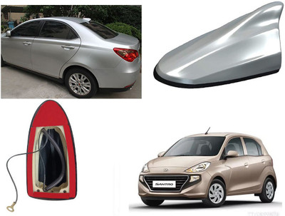 Shop Buy Shark Fin Roof top Signal Receiver AM/FM Antenna, Silver for Hyundai Santro 2018 Satellite Vehicle Antenna