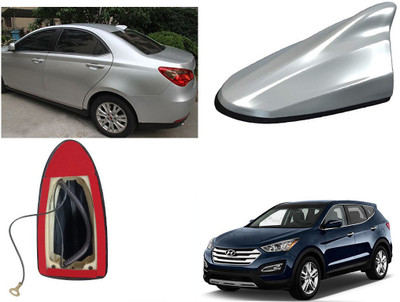 Shop Buy Shark Fin Roof top Signal Receiver AM/FM Antenna, Silver for Hyundai Santa Fe Shark Fin Roof top Signal Receiver AM/FM Antenna, Silver for Hyundai Santa Fe Satellite Vehicle Antenna