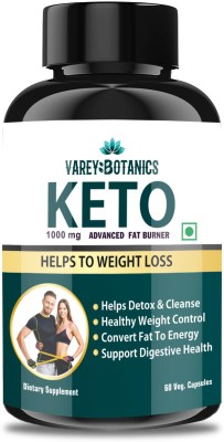 VAREY BOTANICS Keto weight loss Fat Burn (Green Tea + Garcinia Cambogia +Green Coffee)-60 Caps(1000 mg)