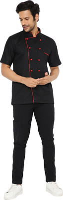 Associated Uniforms Cotton Chef's Apron - Large(Black, Red, Single Piece)