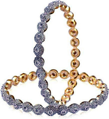 JDX Metal Gold-plated Bangle(Pack of 2)