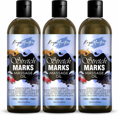 KayaMantra Stretch Marks Oil to Minimize Stretch Marks & Even Out Skin Tone - Pack of 3(300 ml)