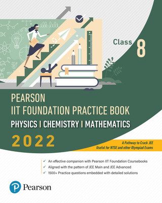 Pearson IIT Foundation Practice Book Physics, Chemistry & Mathematics -|Class 8 |2022 Edition| By Pearson(Paperback, Pearson)