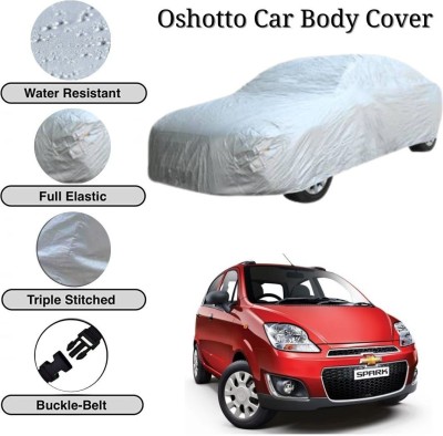 Oshotto Car Cover For Chevrolet Spark (Without Mirror Pockets)(Silver)