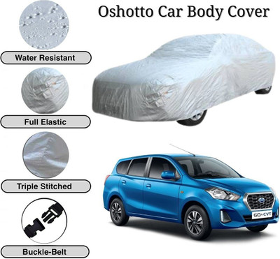 Oshotto Car Cover For Datsun Go+ (Without Mirror Pockets)(Silver)