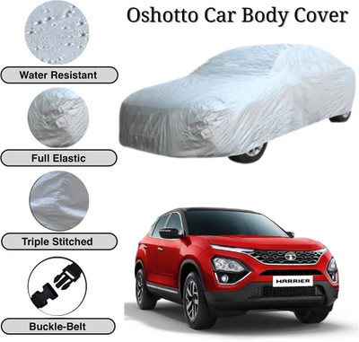 Oshotto Car Cover For Tata Harrier (Without Mirror Pockets)(Silver)