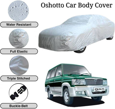Oshotto Car Cover For Toyota Qualis (Without Mirror Pockets)(Silver)