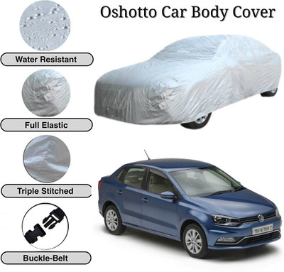 Oshotto Car Cover For Volkswagen Ameo (Without Mirror Pockets)(Silver)