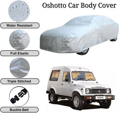 Oshotto Car Cover For Maruti Suzuki Gypsy (Without Mirror Pockets)(Silver)
