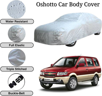 Oshotto Car Cover For Chevrolet Tavera (Without Mirror Pockets)(Silver)