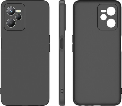 CaseWEB Back Cover for Realme C35(Black, Matte Finish, Silicon, Pack of: 1)