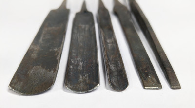 MRTSL Wood Carving-Designing Chisel-Gouges ( 0.8 in - 1.2 mm) With Wooden handle Combination Chisel Set(Pack of 5)