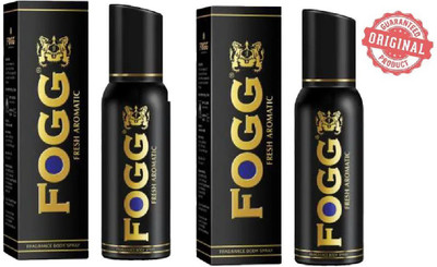 FOGG FRESH AROMATIC FRAGRANCE BODY SPRAY EACH 120 ML PACK*2 Deodorant Spray  -  For Men & Women(240 ml, Pack of 2)
