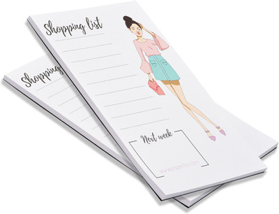 Flipkart SmartBuy Fashion Collection Planner 50 Tear Off Sheets in Each Pad (Set of 2 Notepad) A5 Note Pad NO 50 Pages(White, Pack of 2)