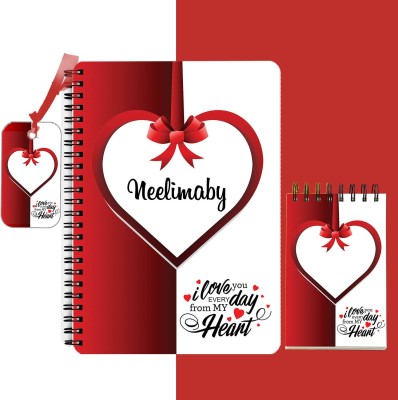 epheriwala I Love You Neelimaby A5 Diary Ruled 140 Pages(Red)