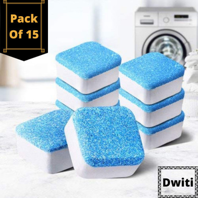 AZAL 15 Pcs Washing Machine Deep Cleaner Effervescent Tablet Detergent Powder (Regular)(150 ml)