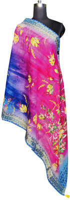 KAHIRAA WHOLETEX Cotton Blend Floral Print Women Dupatta