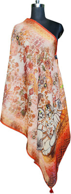 KAHIRAA WHOLETEX Cotton Blend Floral Print Women Dupatta