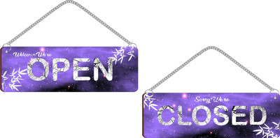 Blue Finch Welcome We're open, Welcome We're Cloced Emergency Sign(Reflective Sign)