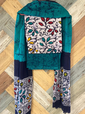 NISHIRE Cotton Blend Printed, Colorblock Salwar Suit Material