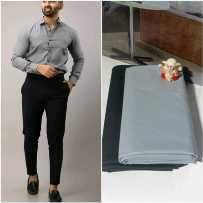 DHARMESH ENTERPRISE Cotton Linen Solid Shirt & Trouser Fabric