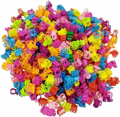 MegaValue 1.5 cm Mini Hair Claw MultiC Hair Clip(Multicolor)