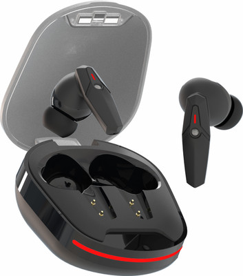 WINGS Phantom 105 Earbuds with Game Mode, ENC, 40 Hours Playtime, RGB Light Bluetooth Gaming(Black, True Wireless)