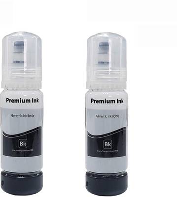 JIMIGO Ink Refill for Epson 001 , 003 , L3200 , L3210 , L3211 , L3215,L3216,L3250,L3252 Black - Twin Pack Ink Bottle