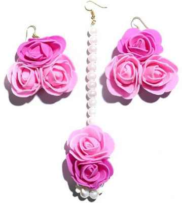 AgarwalFashion Paper Pink Jewellery Set(Pack of 1)