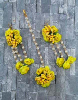 ringzinnie Paper Yellow Jewellery Set(Pack of 2)