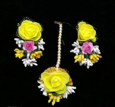 AgarwalFashion Paper Yellow Jewellery Set(Pack of 1)