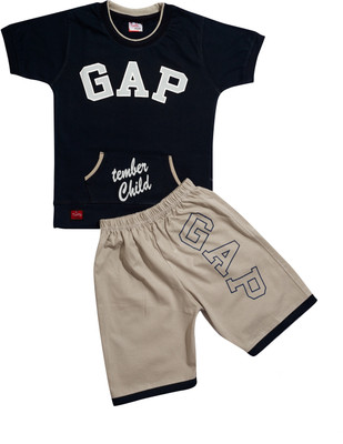 Komal Creation Baby Boys Casual T-shirt Shorts(Nevy Blue)