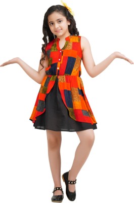 Being Naughty Girls Midi/Knee Length Casual Dress(Multicolor, Sleeveless)