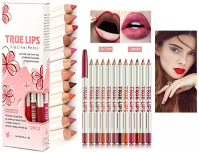 Herrlich True Mastte Lip liner Pencil Make Up Soft Non-dizzy Texture(MULTICOLORED)