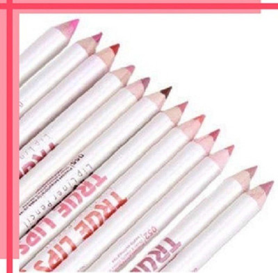 Amaryllis Matte Lips Set of 12 Creamy Lip Liner Pencils(Multicolour)