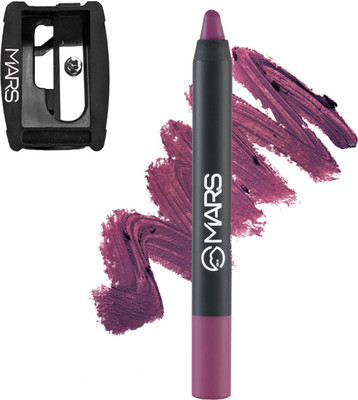 MARS Smudge Proof Long Lasting Matte Lip Crayon With Sharpner(I Am Relentless - 14, 3.5 g)