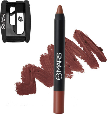 MARS Smudge Proof Long Lasting Matte Lip Crayon With Sharpner(Girlpower - 10, 3.5 g)