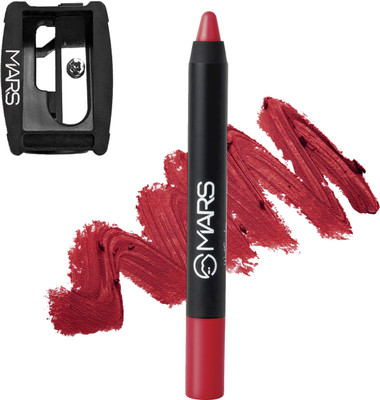 MARS Smudge Proof Long Lasting Matte Lip Crayon With Sharpner(I love Myself - 01, 3.5 g)
