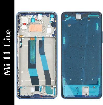 Purplesavvy Xiaomi Mi 11 Lite Housing LCD Bezel Plate Premium Quality Front Panel(Blue)