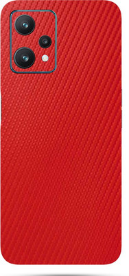 Mclaxa Red Carbon Fiber Mobile Back Skin, Red Carbon Fiber, REALME 9PRO Mobile Skin(Red Carbon Fiber Skin With Super Matte Finish)
