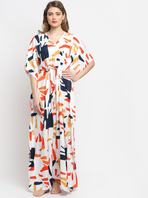 Claura Women Nighty(Multicolor)