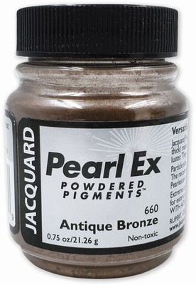 Jacquard Pearl Ex Powdered Pigments - 0.75 Oz (21.26 GM) Jar - Antique Bronze (660)(Set of 1, Antique Bronze)