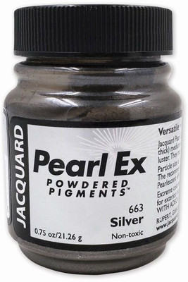 Jacquard Pearl Ex Powdered Pigments - 0.75 Oz (21.26 GM) Jar - Silver (663)(Set of 1, Silver)