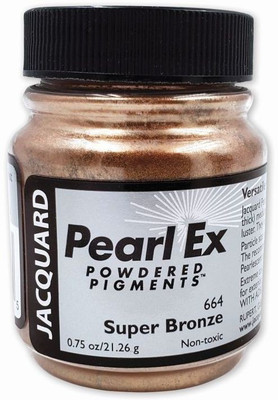 Jacquard Pearl Ex Powdered Pigments - 0.75 Oz (21.26 GM) Jar - Super Bronze (664)(Set of 1, Super Bronze)