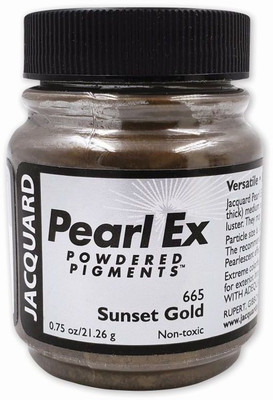 Jacquard Pearl Ex Powdered Pigments - 0.75 Oz (21.26 GM) Jar - Sunset Gold (665)(Set of 1, Sunset Gold)