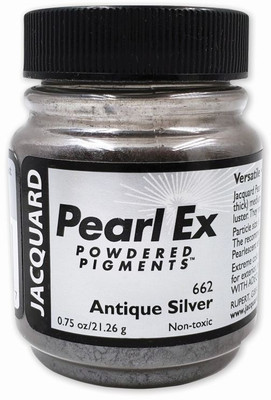 Jacquard Pearl Ex Powdered Pigments - 0.75 Oz (21.26 GM) Jar - Antique Silver (662)(Set of 1, Antique Silver)